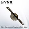 Bánh xe cửa lùa Vinahardware phi 15mm bằng sắt 1410.2.00015
