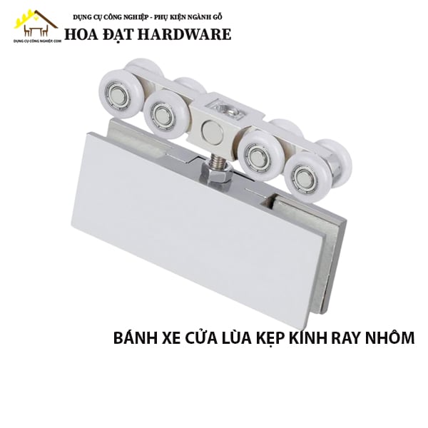 Bánh xe cửa lùa 8 bánh cho hệ cửa kính Vinahardware VNH65283