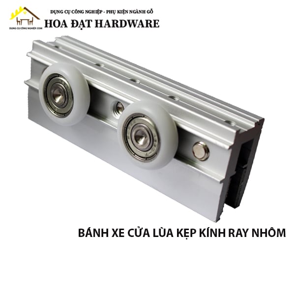 Bánh xe cửa lùa 4 bánh cho hệ cửa kính