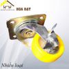 Bánh xe đẩy màu vàng đế bằng có khoá 50mm Vinahardware CT2650CK-CT2650CK