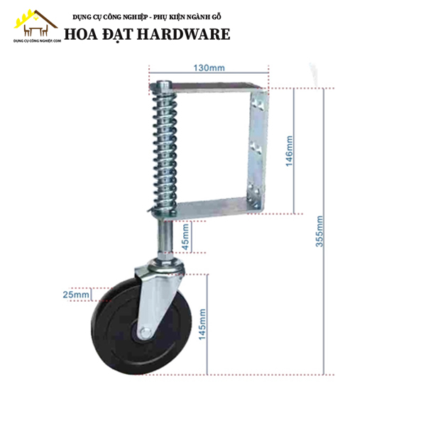 Bánh xe hỗ trợ cửa mở tải nặng GC404025359