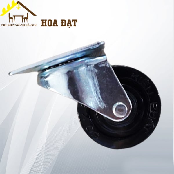 Bánh xe cao su đế bằng Vinahardware, không khóa, phi 50mm- CT5023KK-CT5023KK