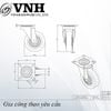 Bánh xe tủ không khóa Vinahardware - CT09675B1