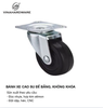 Bánh xe cao su đế bằng, không khóa Vinahardware