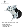 Bánh xe cao su đế bằng, có khóa, phi 50mm Vinahardware