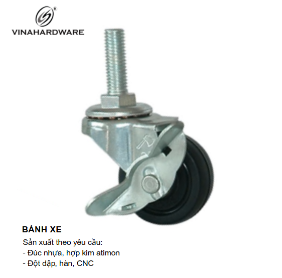 Bánh xe cớ khóa Vinahardware
