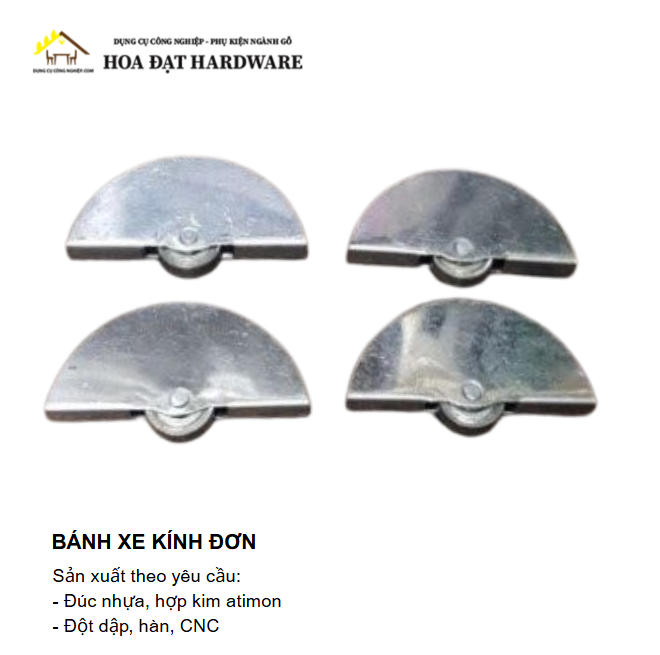 Bánh xe kính đơn, inox 201 Vinahardware