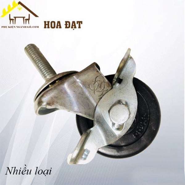 Bánh xe tủ cao su ty ren Vinahardware loại  M12x40 SP2923398 (Cái)
