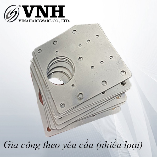 Bas sắt vuông Vinahardware kích thước 90x90x1.5mm, màu trắng - VNH909015