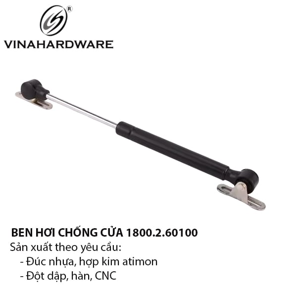 Ben hơi dài 270mm chống cửa màu đen