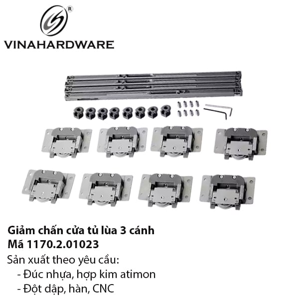 Giảm chấn cửa tủ lùa 3 cánh 1170.2.01023