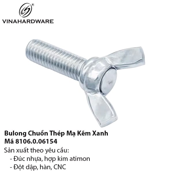 Bulong Tai Chuồn Xi Mạ Kẽm Xanh - Mã 8106.0.06154