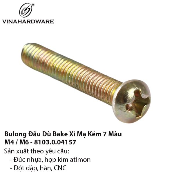 Bulong Đầu Dù Bake Mạ Kẽm 7 Màu – Đẹp, Bền, Dễ Bắt - 8103.0.04157