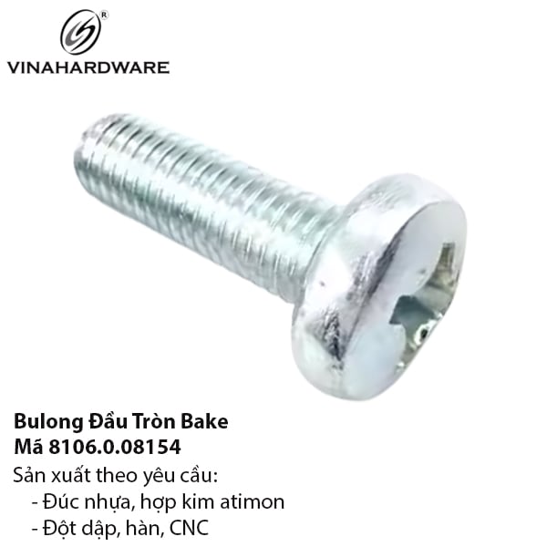 Bulong đầu tròn bake Vinahardware - Mã 8106.0.08154