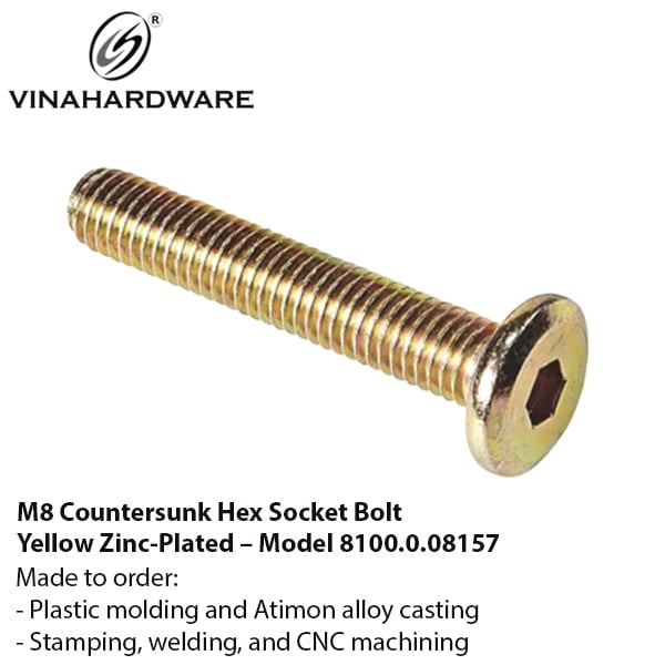 Bulong Lục Giác Đầu Bằng Xi Mạ 7 Màu - 8100.0.06107