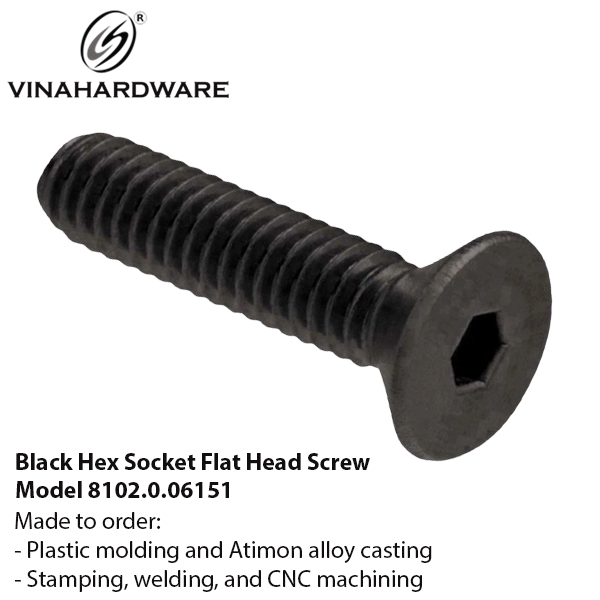 Bulong đầu côn lục giác đen – 8102.0.06151