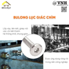 Bulong lục giác chìm Vinahardware, màu nikel M8 , nhiều loại kích thước -CS850NK