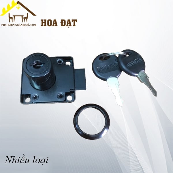 Khóa tủ vuông màu đen Vinahardware - KT0035B