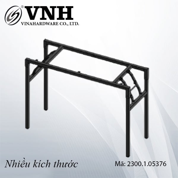 Khung bàn sắt xếp gọn, sơn đen Vinahardware - VNH053724B