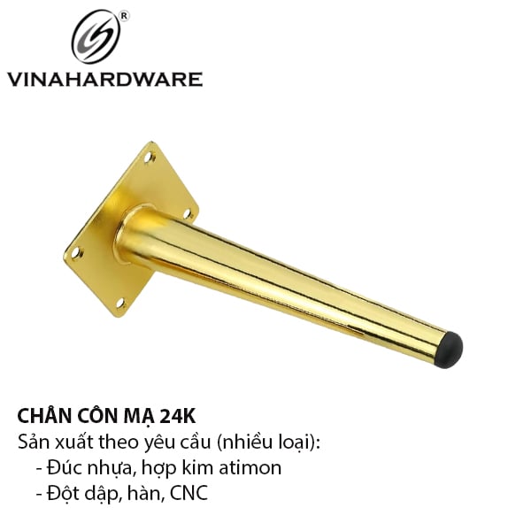 Chân ghế sofa Vinahardware loại 300mm, xi vàng cao cấp - TA300V