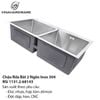 Chậu Lavabo Bếp 2 Hộc Inox 304 – Mã 1131.2.68143