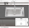 Chậu lavabo rửa bát inox 304 - 1131.4.55848