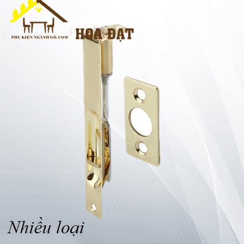 Chốt âm cửa màu vàng đồng thau Vinahardware CA4501-CA4501