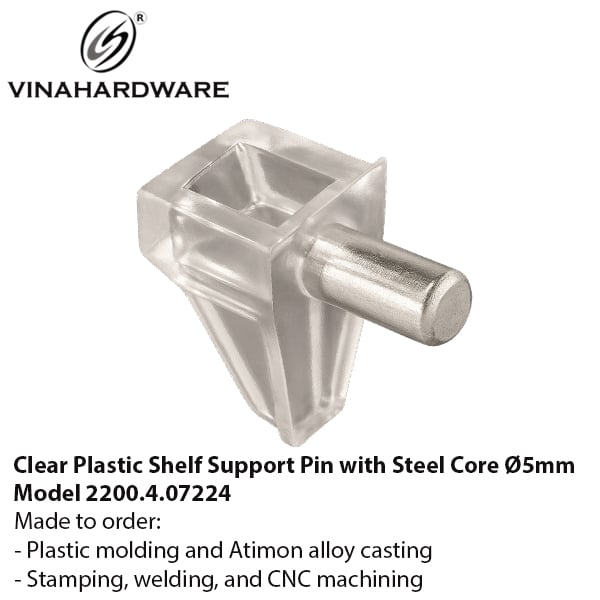 Chốt đỡ kệ lõi thép không ren Ø5mm – Mã 2200.4.07224
