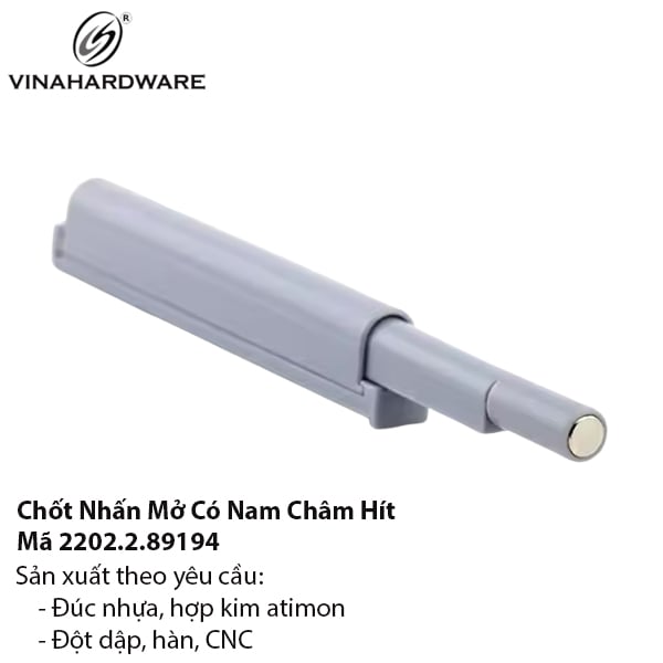 Chốt Nhấn Mở Tủ Có Nam Châm Hít - Mã 2202.2.89194