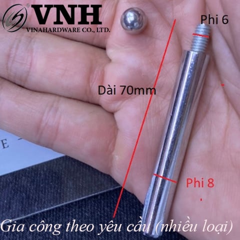 Chốt sắt Vinahardware loại 70x6mm, trắng xanh - VNH0706