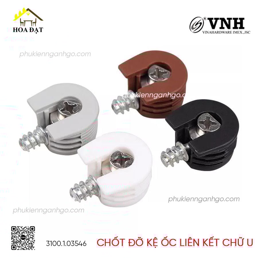 Chốt đỡ kệ nhựa màu nâu Vinahardware CC31N1-CC31N1