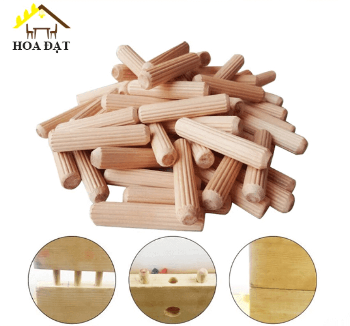 Chốt gỗ sọc thẳng Vinahardware-DW0620