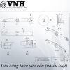 Tay nâng cửa compass Inox 201 - Mã 1802.4.11000 (cặp)