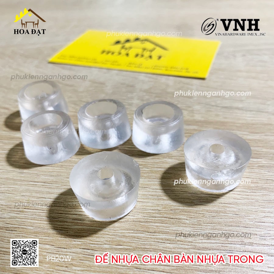 Đế nhựa chân bàn nhựa trong , dẻo 20x10 PB20W-PB20W