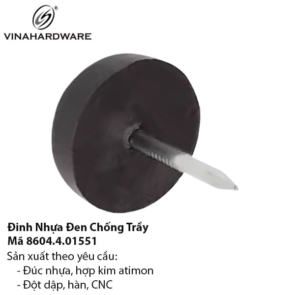 Đinh Nhựa Đen - Mã 8604.4.01551