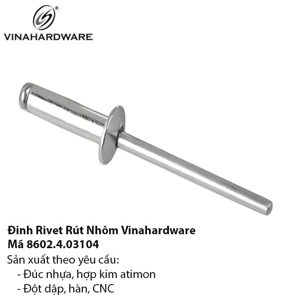 Đinh Rivet Rút Nhôm Vinahardware – Mã 8602.4.03104