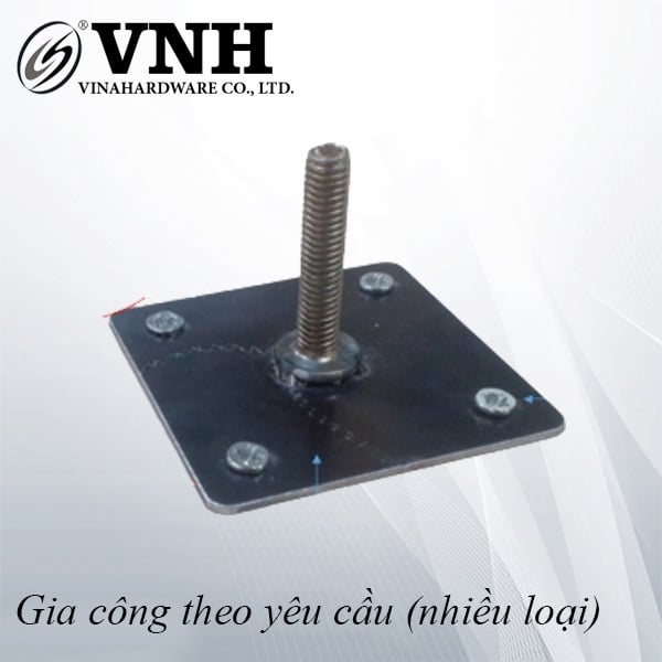 Bas sắt Vinahardware kích thước  40x40x1.2mm, xi đen - VNH404012
