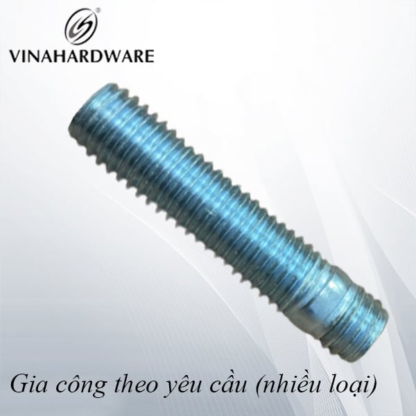 Ty sắt Vinahardware kích thước M10x45mm, tổng chiều dài 55mm, xi trắng VNH101021-VNH101021
