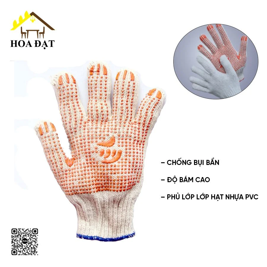 Găng tay phủ hạt cao su - Đồ bảo hộ lao động