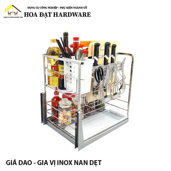 Giá dao thớt, gia vị inox -  Loại nan dẹt