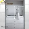 Kệ Mắc Quần Áo Có Tay Kéo Nâng Hạ – Inox Màu Trắng | Mã 3600.2.21306
