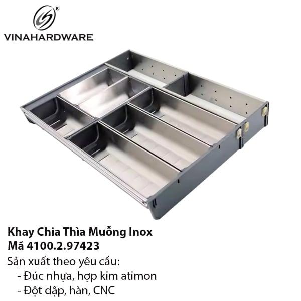 Khay Chia Ngăn Inox Cho Ngăn Kéo – Mã 4100.2.97423