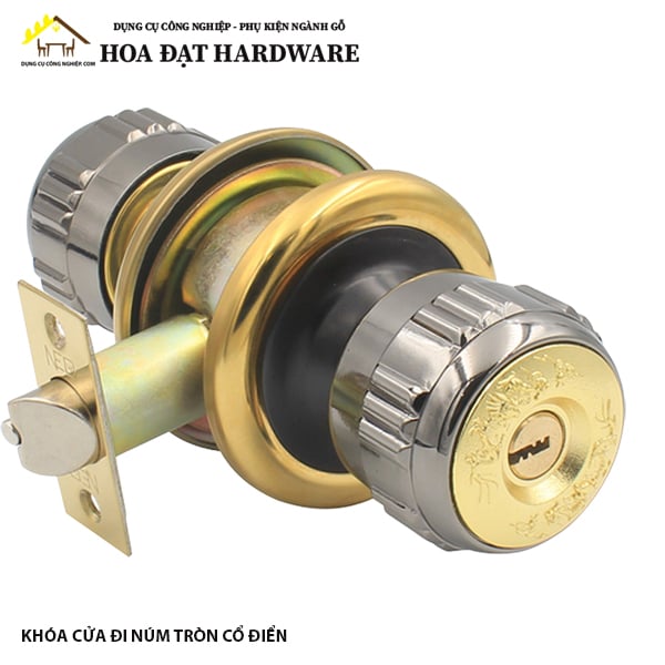 Khóa cửa đi núm tròn mạ vàng – Mã 1510.2.21238 Vinahardware