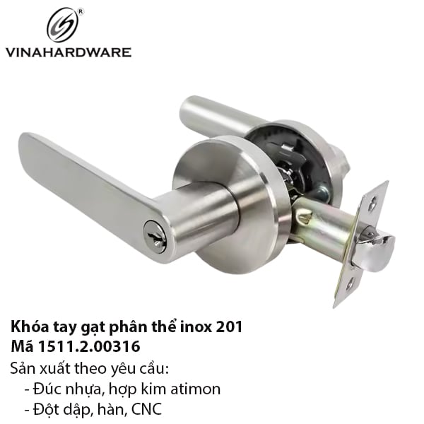 Khóa Tay Gạt Phân Thể Inox 201 – Mã 1511.2.00316