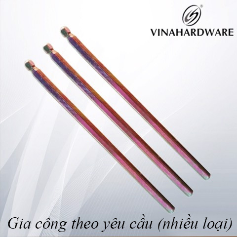 Khóa lục giác đầu bi Vinahardware, thẳng, bảy màu , dài 95mm HK111-HK111