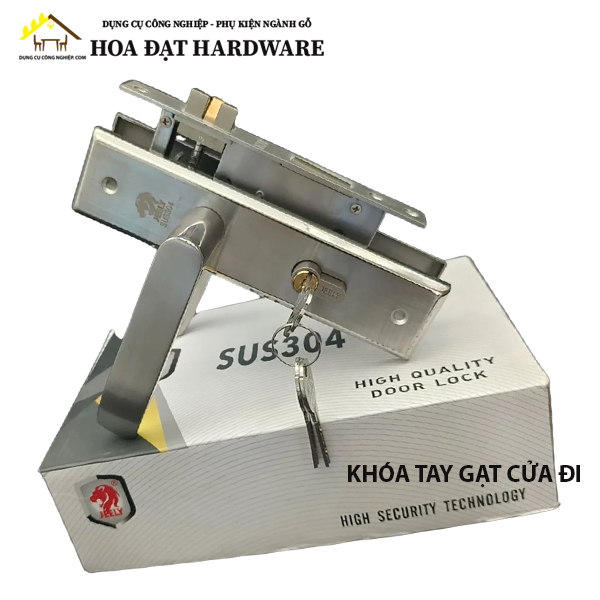 Khóa tay gạt inox 304 NANCE, màu kẽm trắng - KTG1112