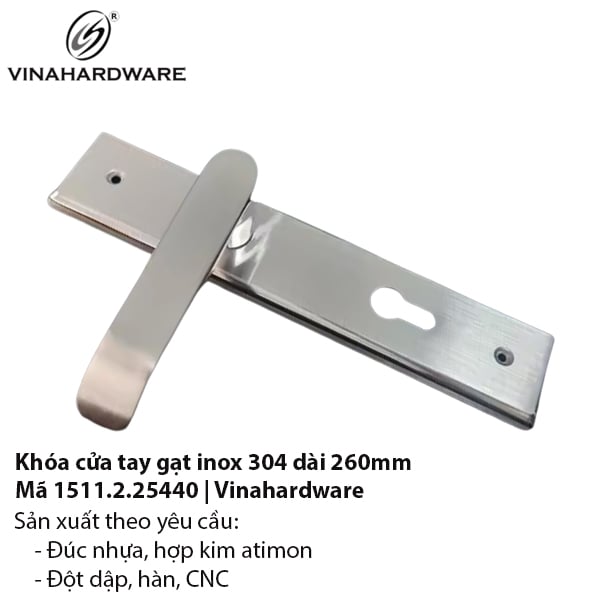 Khóa Tay Gạt Cửa Inox 304 – Mã 1511.2.25440