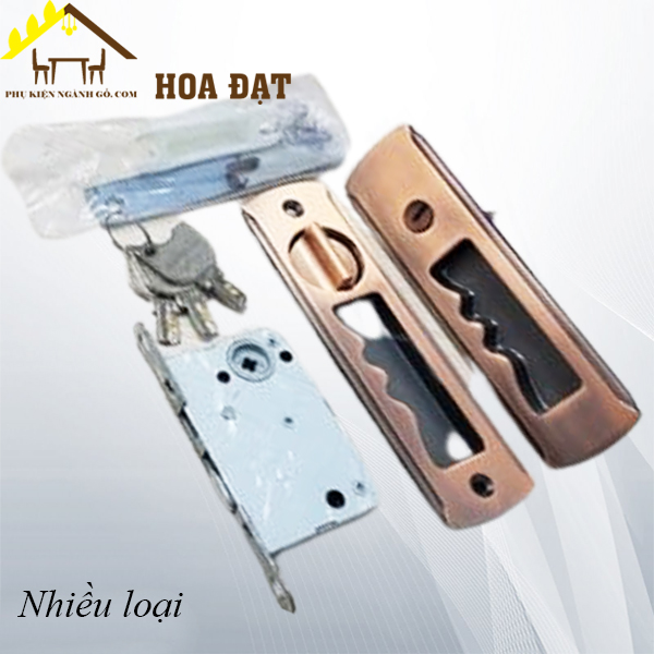 Khóa cửa lùa VICKINI 74080.001 AC nâu bóng, 35-55mm VNH74080N