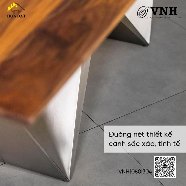 Chân bàn inox 304 Vinahardware, khung bàn inox, dày 1.0 ly (1080x310x