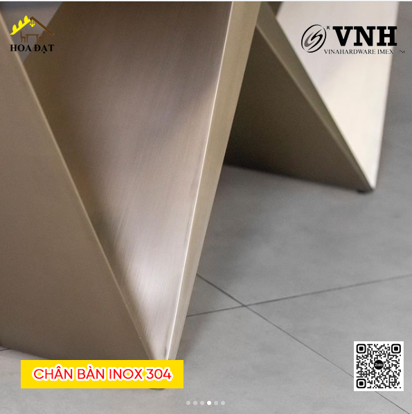 Chân bàn inox 304 Vinahardware, khung bàn inox, dày 1.0 ly (1080x310x